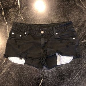LF Carmar Black Denim Shorts